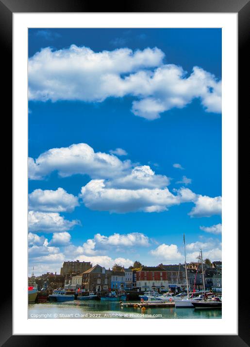 Padstow harbour in Cornwall Framed Mounted Print by Travel and Pixels 