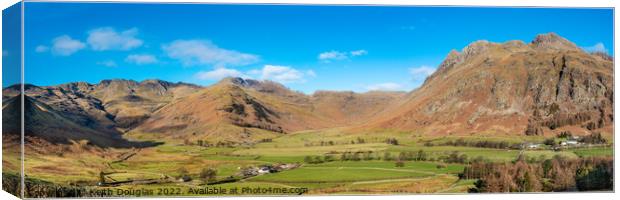 Great Langdale Panorama Canvas Print by Keith Douglas