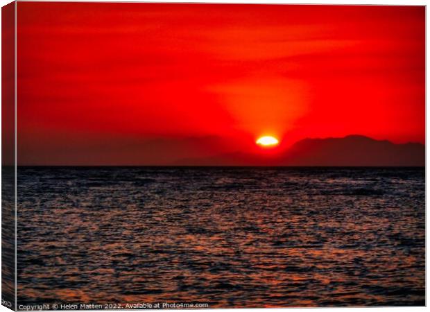 Red Sea Sunset Sharm el Sheikh Egypt 5 Canvas Print by Helkoryo Photography