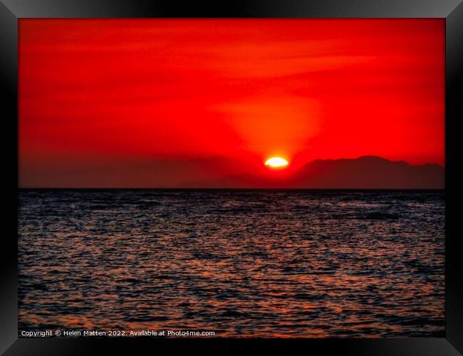 Red Sea Sunset Sharm el Sheikh Egypt 5 Framed Print by Helkoryo Photography