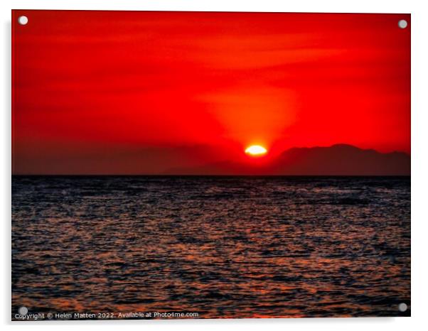 Red Sea Sunset Sharm el Sheikh Egypt 5 Acrylic by Helkoryo Photography