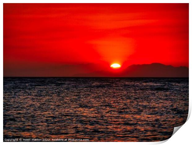 Red Sea Sunset Sharm el Sheikh Egypt 5 Print by Helkoryo Photography