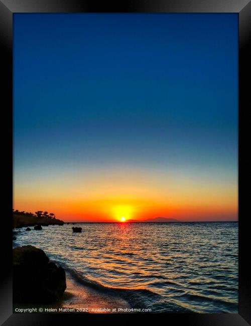 Red Sea Sunset Sharm el Sheikh Egypt 7 Framed Print by Helkoryo Photography