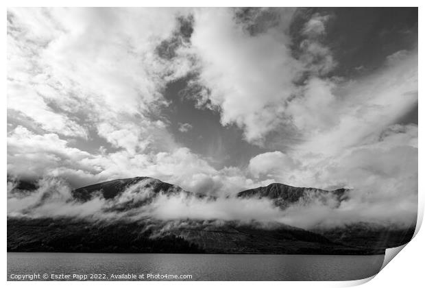 Sky cloud over Loch Ness  Print by Eszter Papp