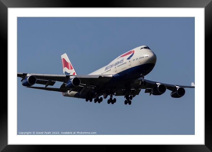 British Airways Boeing 747     Framed Mounted Print by David Pyatt