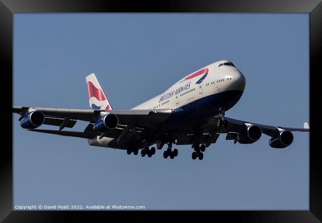 British Airways Boeing 747     Framed Print by David Pyatt