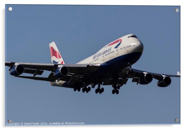 British Airways Boeing 747     Acrylic by David Pyatt