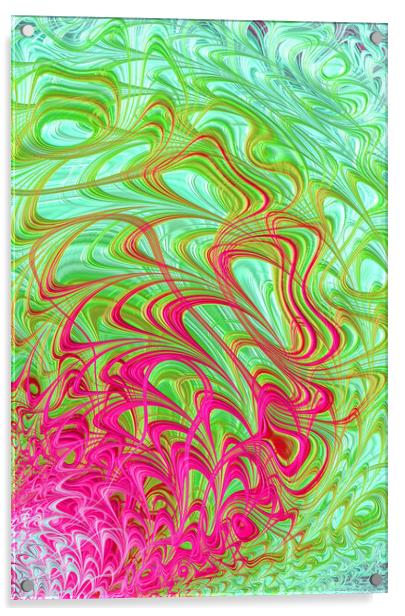 Fractal Funnel Acrylic by Vickie Fiveash