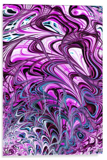 Fractal Tangle Acrylic by Vickie Fiveash