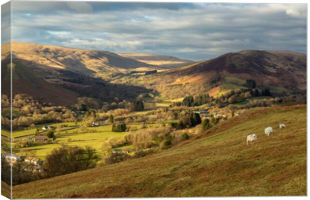 The Swansea Valley and Brecon Beacons Canvas Print by Leighton Collins