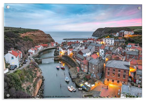 Sunrise over Staithes, on the North Yorkshire Coast Acrylic by Martin Williams