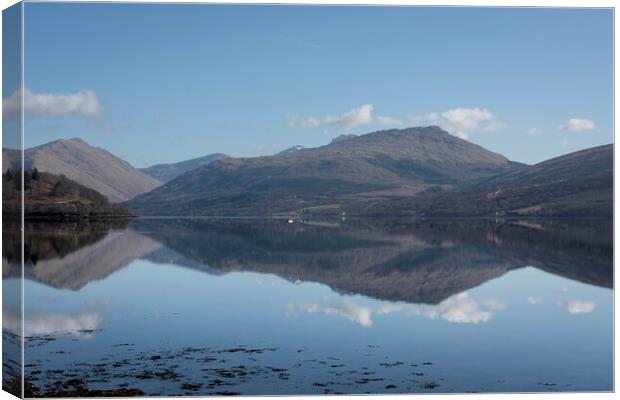 Outdoor mountains and Loch Fyne taken from Inveraray  Canvas Print by christian maltby