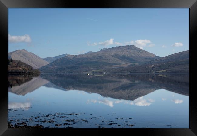 Outdoor mountains and Loch Fyne taken from Inveraray  Framed Print by christian maltby