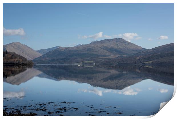 Outdoor mountains and Loch Fyne taken from Inveraray  Print by christian maltby