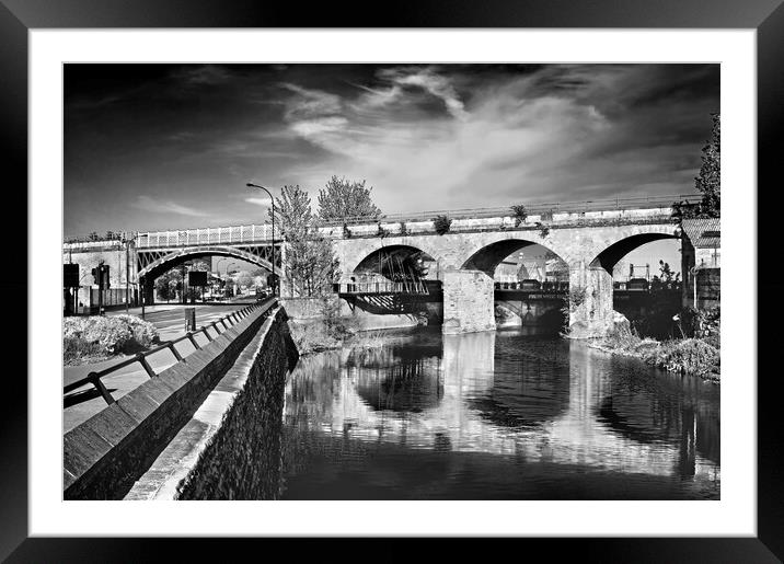 Norfolk Bridge and River Don  Framed Mounted Print by Darren Galpin