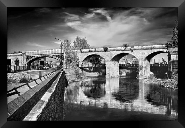 Norfolk Bridge and River Don  Framed Print by Darren Galpin