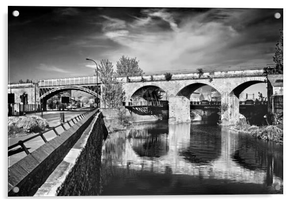 Norfolk Bridge and River Don  Acrylic by Darren Galpin