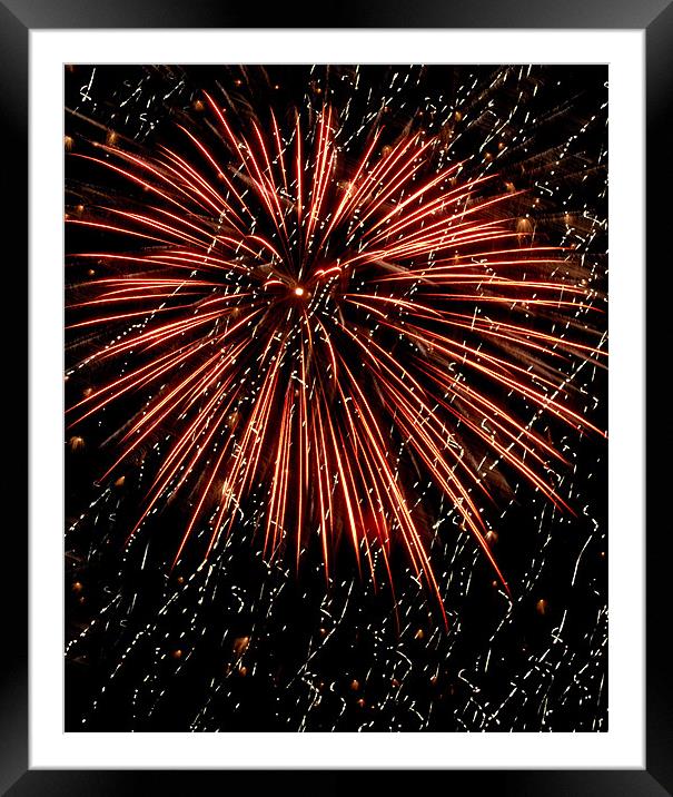 firework (red) Framed Mounted Print by Heather Newton