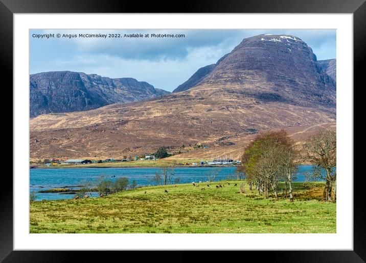 Beinn Bhan and Loch Kishorn, Applecross Peninsula Framed Mounted Print by Angus McComiskey