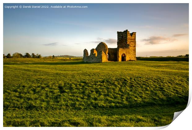 Mystical ruins of Knowlton Church Print by Derek Daniel