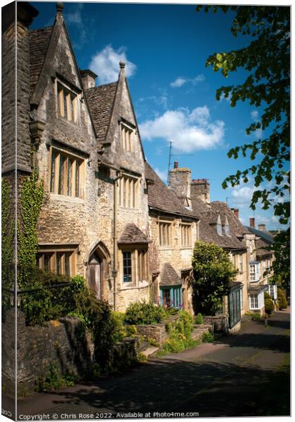 Typical Cotswolds architecture in Burford Canvas Print by Chris Rose