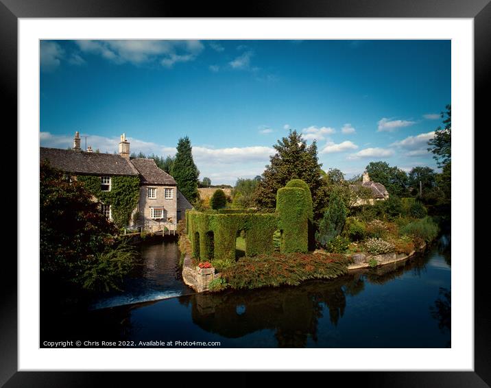 Idyllic Cotswolds homes in Burford Framed Mounted Print by Chris Rose