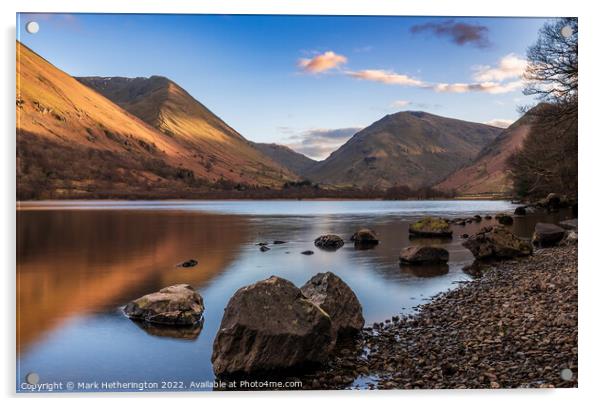 A peaceful Brotherswater Acrylic by Mark Hetherington