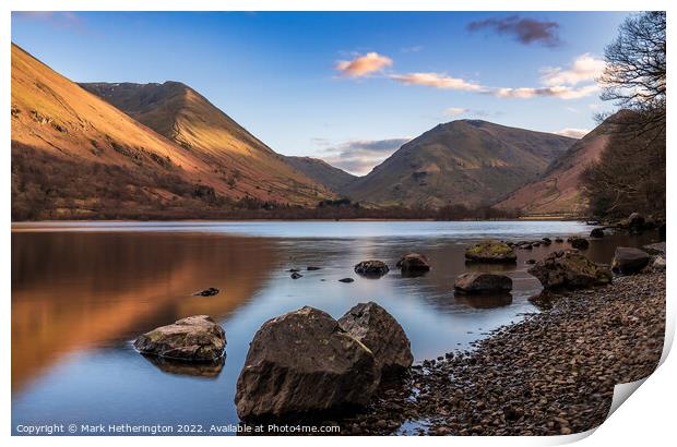 A peaceful Brotherswater Print by Mark Hetherington