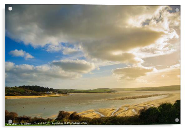 Camel Estuary Cornwall Acrylic by Travel and Pixels 