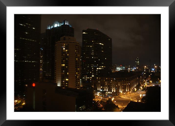 philly at night Framed Mounted Print by anthony pallazola