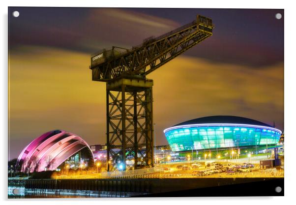 Glasgow at night Acrylic by JC studios LRPS ARPS