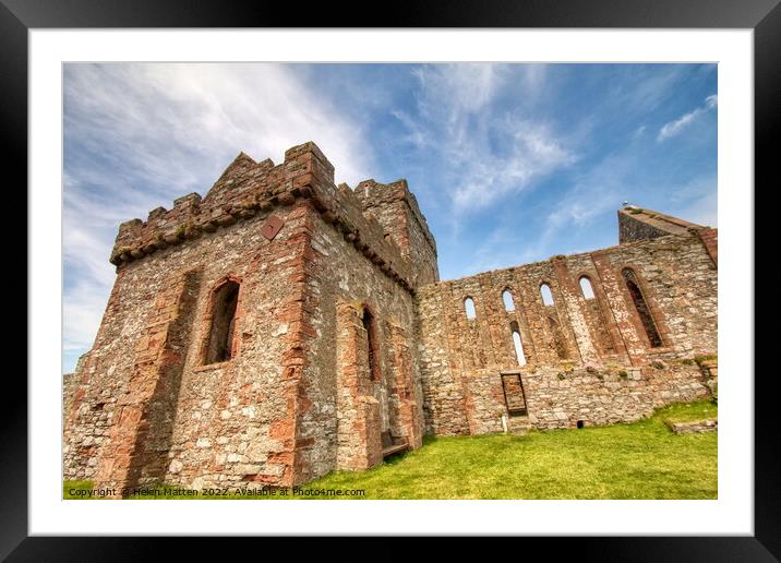 Peel Castle ruins St Germans' Cathedral Isle of Man 3 Framed Mounted Print by Helkoryo Photography