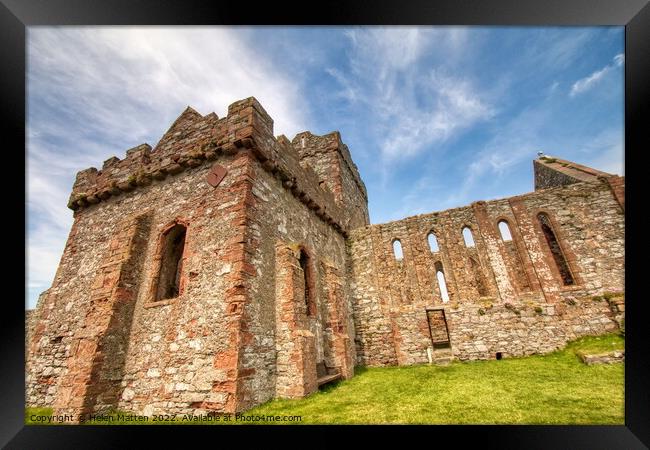 Peel Castle ruins St Germans' Cathedral Isle of Man 3 Framed Print by Helkoryo Photography