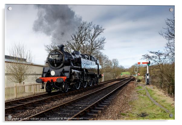 Locomotive No 80151 Steam Engine Bluebell Railway Sheffield Park Sussex Acrylic by John Gilham