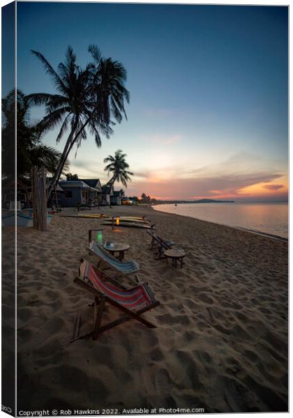 Ko Samui beach portrait Canvas Print by Rob Hawkins