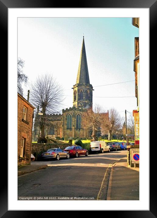 All Saints church, Bakewell, Derbyshire. Framed Mounted Print by john hill