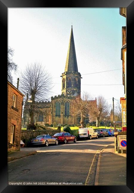All Saints church, Bakewell, Derbyshire. Framed Print by john hill
