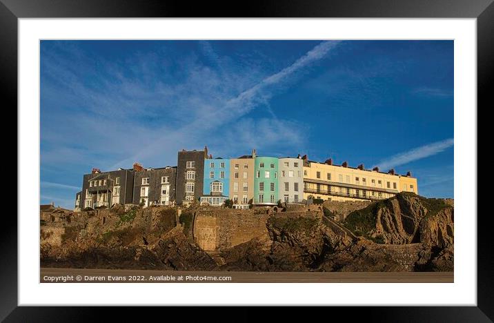 Colourfull Tenby Framed Mounted Print by Darren Evans