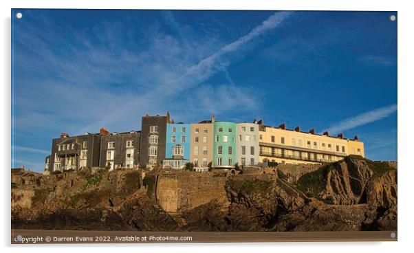 Colourfull Tenby Acrylic by Darren Evans
