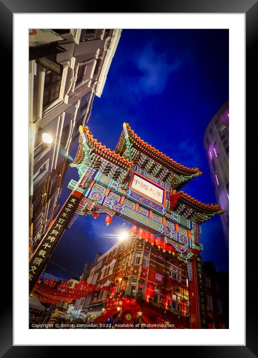 Chinatown, London Framed Mounted Print by Simon Connellan