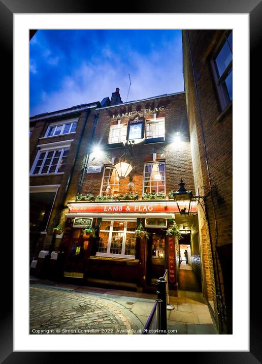 Lamb & Flag, Covent Garden Framed Mounted Print by Simon Connellan