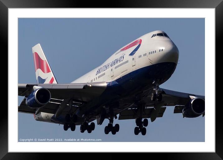 British Airways Boeing 747   Framed Mounted Print by David Pyatt