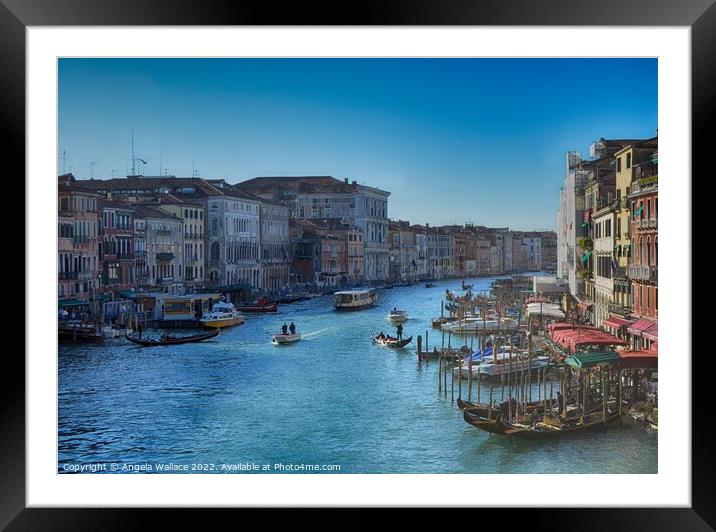Grand Canal Venice 3 Framed Mounted Print by Angela Wallace