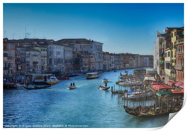 Grand Canal Venice 3 Print by Angela Wallace