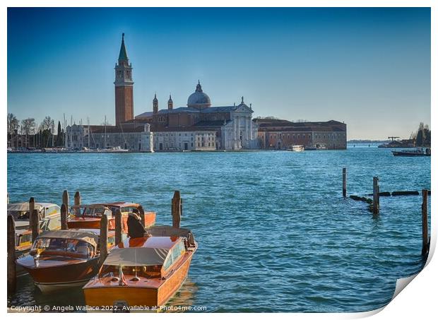 The Church of San Giorgio Maggiore Print by Angela Wallace