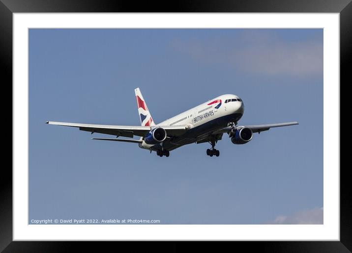 British Airways Boeing 767-336   Framed Mounted Print by David Pyatt