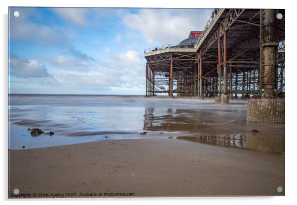 Long exposure at Cromer beach and pier, Norfolk Acrylic by Chris Yaxley