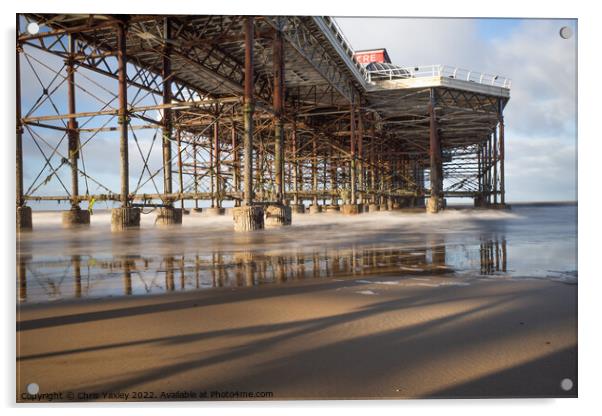 Long exposure of Cromer pier, Norfolk coast Acrylic by Chris Yaxley