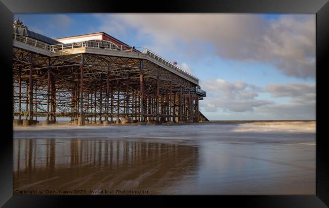 Long exposure of Cromer Pier, Norfolk coast Framed Print by Chris Yaxley