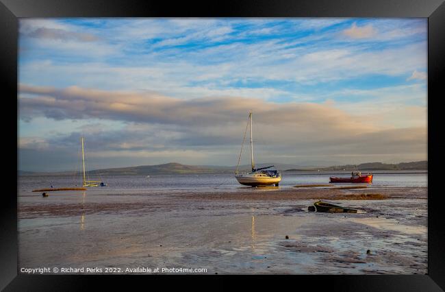Morecambe bay and the Lake District  Framed Print by Richard Perks